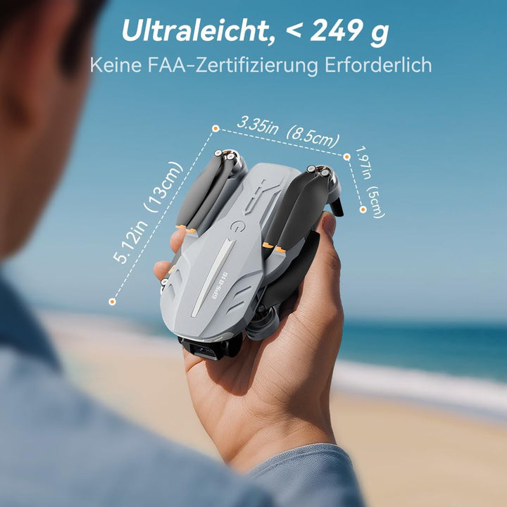 B16 GPS Drohne mit Kamera 4K für Erwachsene, Bürstenloser Motor, 5G FPV RC- Quadrocopter mit Auto Rü