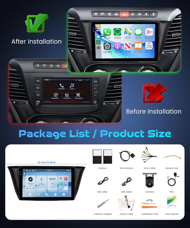 4G+128G Rimoody 9" Android Autoradio für IVECO Daily/KLen RV 2013-2021 Wireless Carplay Radio Auto m