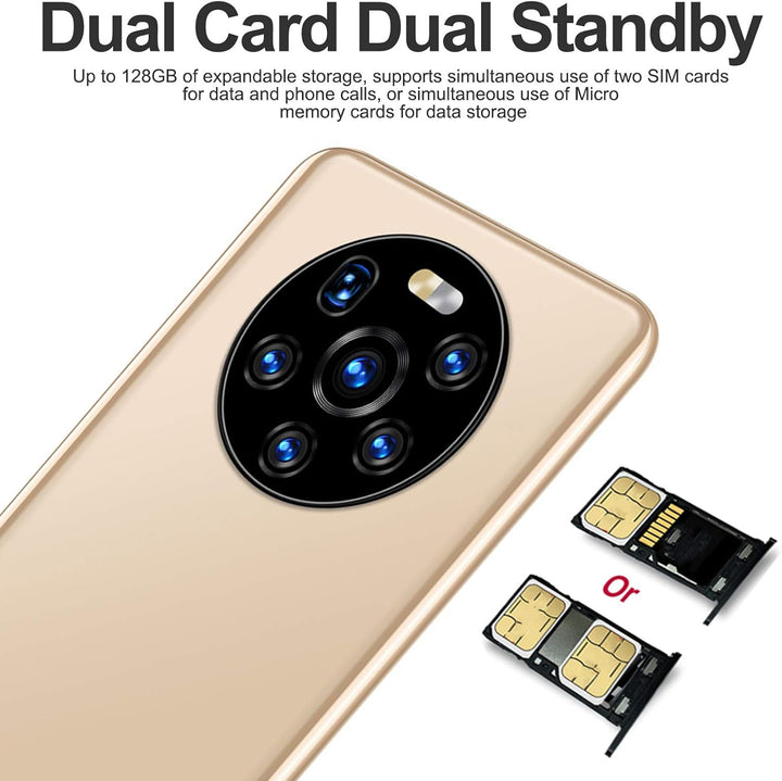 Handy, LANDVO mate40 pro 5,45-Zoll-HD-Bildschirmtelefon Dual Card Dual-Standby-System 128 GB Dual Ca