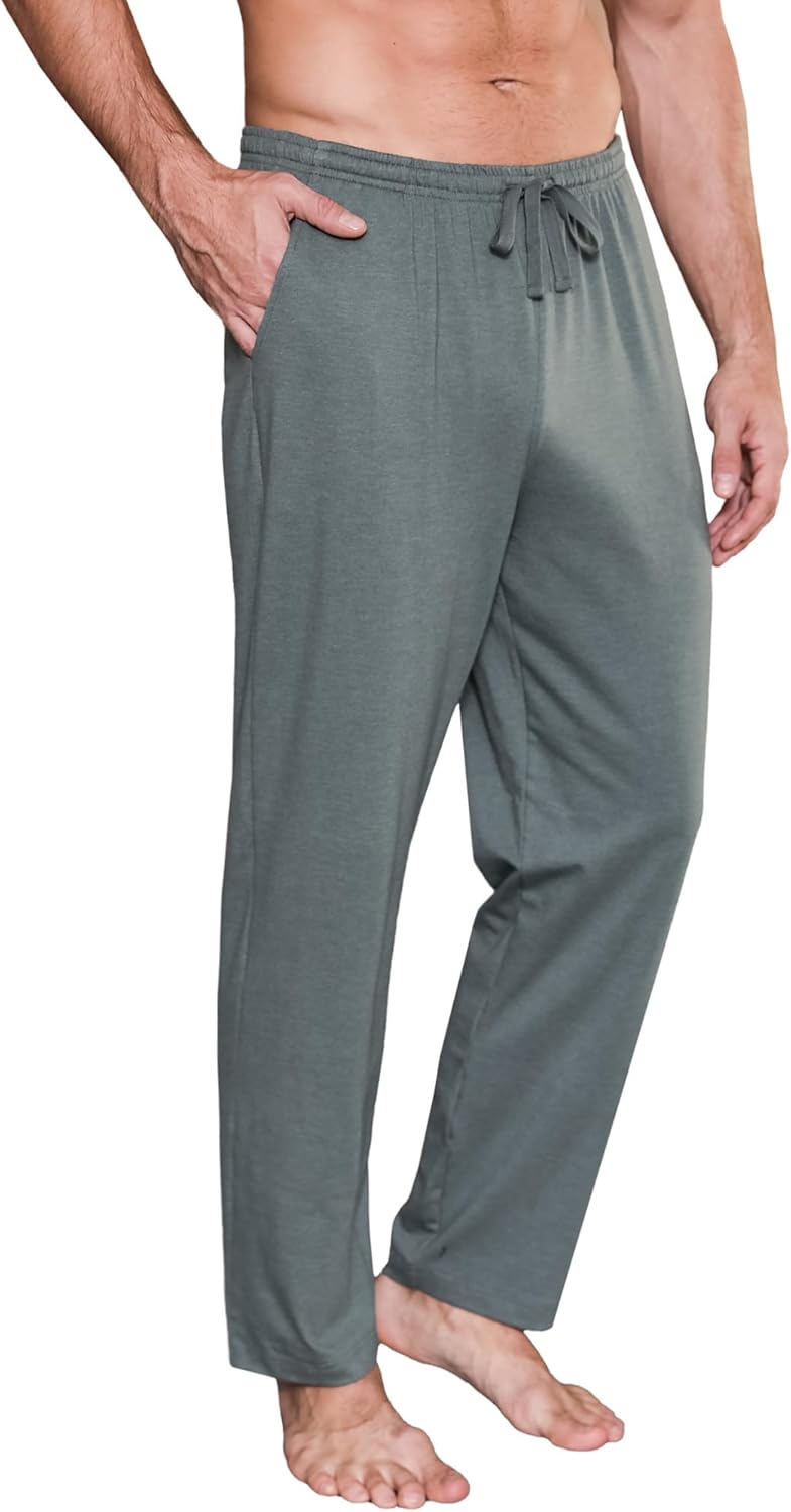2er-Pack Schlafanzughose Herren Lang Leichte Pyjamahose aus Baumwolle Loungewear Hosen Schlafhose Fr
