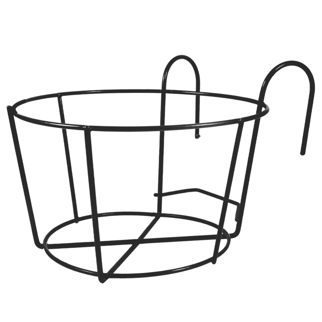 Housoutil Blumentopfhalter Blumentopf Halterung zum Aufhängen Eisen Kunst Körbe 2 Stück Schwarz Pfla