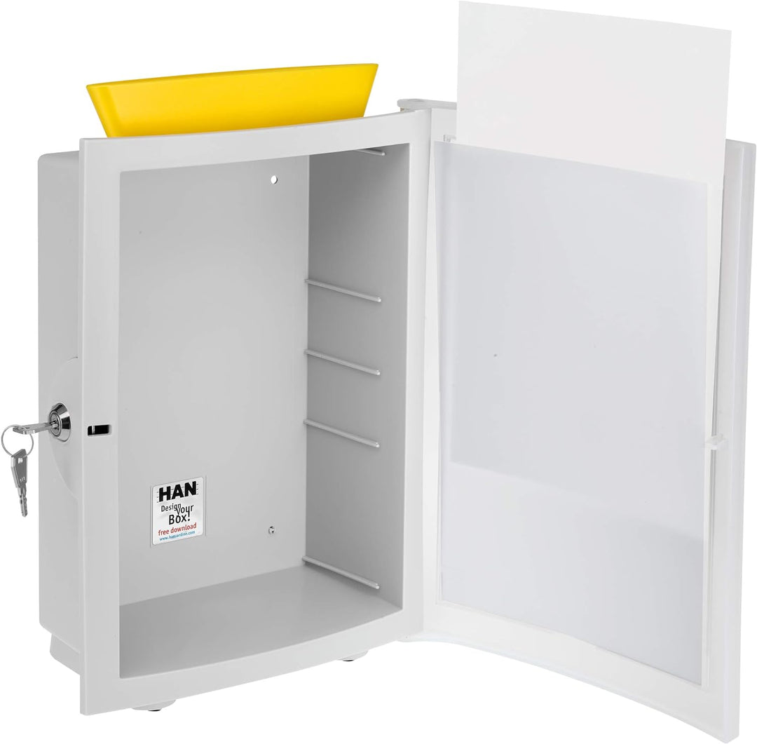 HAN Sammelbox IMAGE'IN mit transparenter abschliessbarer Tür und auswechselbarem Motiv, Wahlurne, Sp