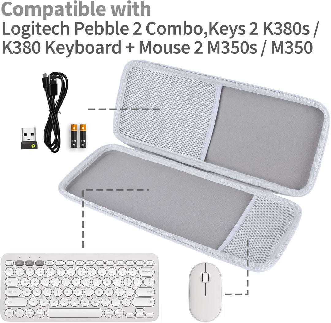 Hart Schutzhülle kompatibel mit Logitech Pebble 2 Combo, Pebble K380 / Pebble Keys 2 K380s Tastatur
