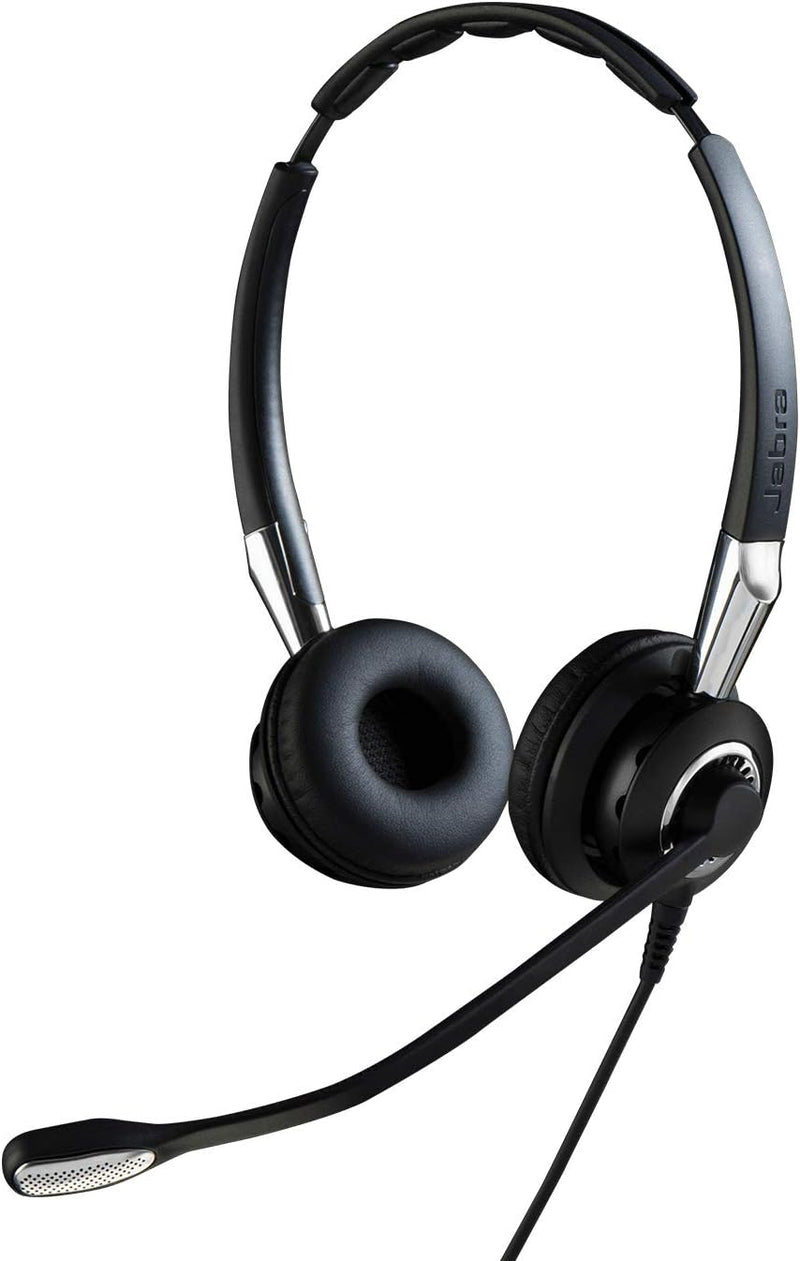 Jabra Biz 2400 II Quick Disconnect On-Ear Stereo Headset - Ultra noise-cancelling and Corded Lightwe