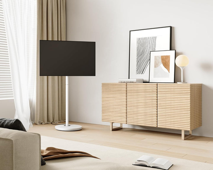 FITUEYES Design TV Ständer Rollbar für 24-48 Zoll Fernseher Mobiler TV Standfuss höhenverstellbar Mo
