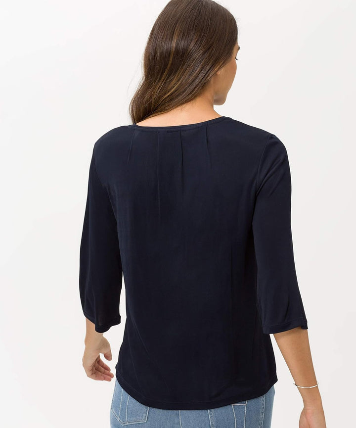 BRAX Damen Style Clara Pullover, 40 Navy