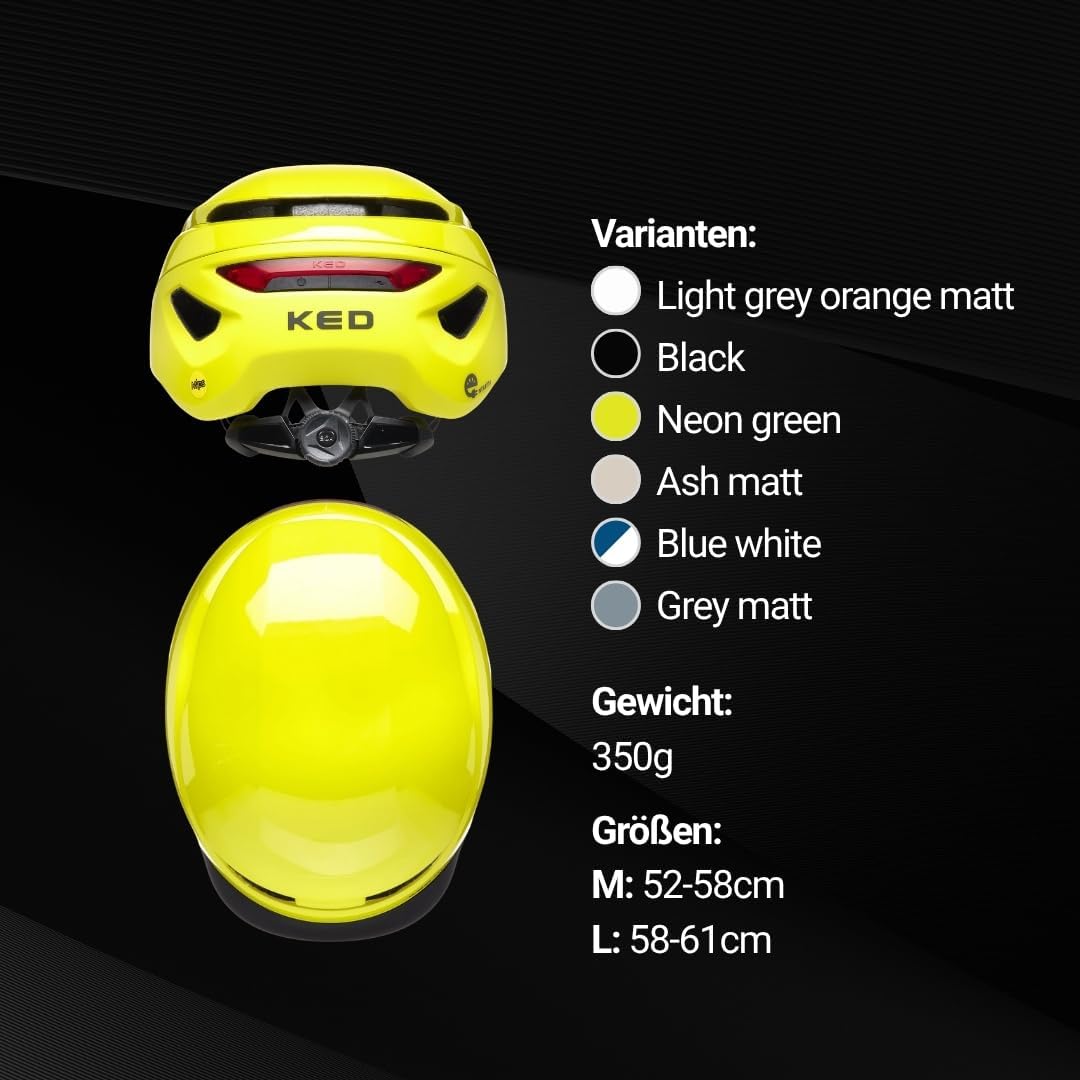 KED Mitro UE-1 Helm Für E-Bike, City & Pendler | Urban Fahrradhelm Mit MIPS, BOA-System & Belüftung
