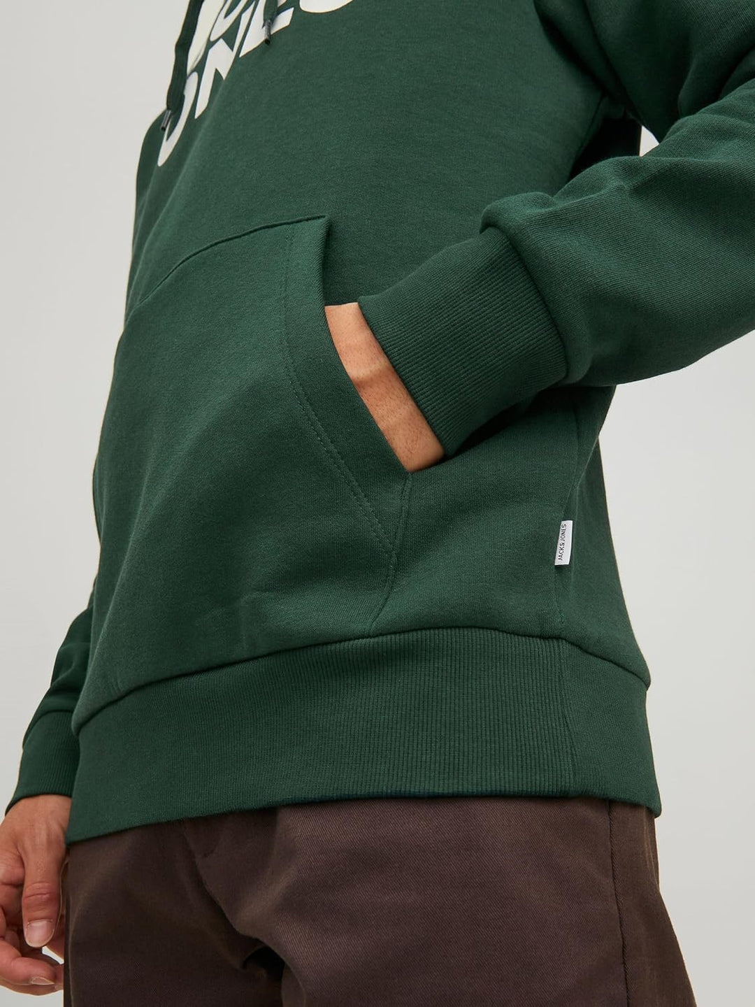 JACK & JONES Male Kapuzenpullover Logo Kapuzenpullover S Island Green/Print White, S Island Green/Pr