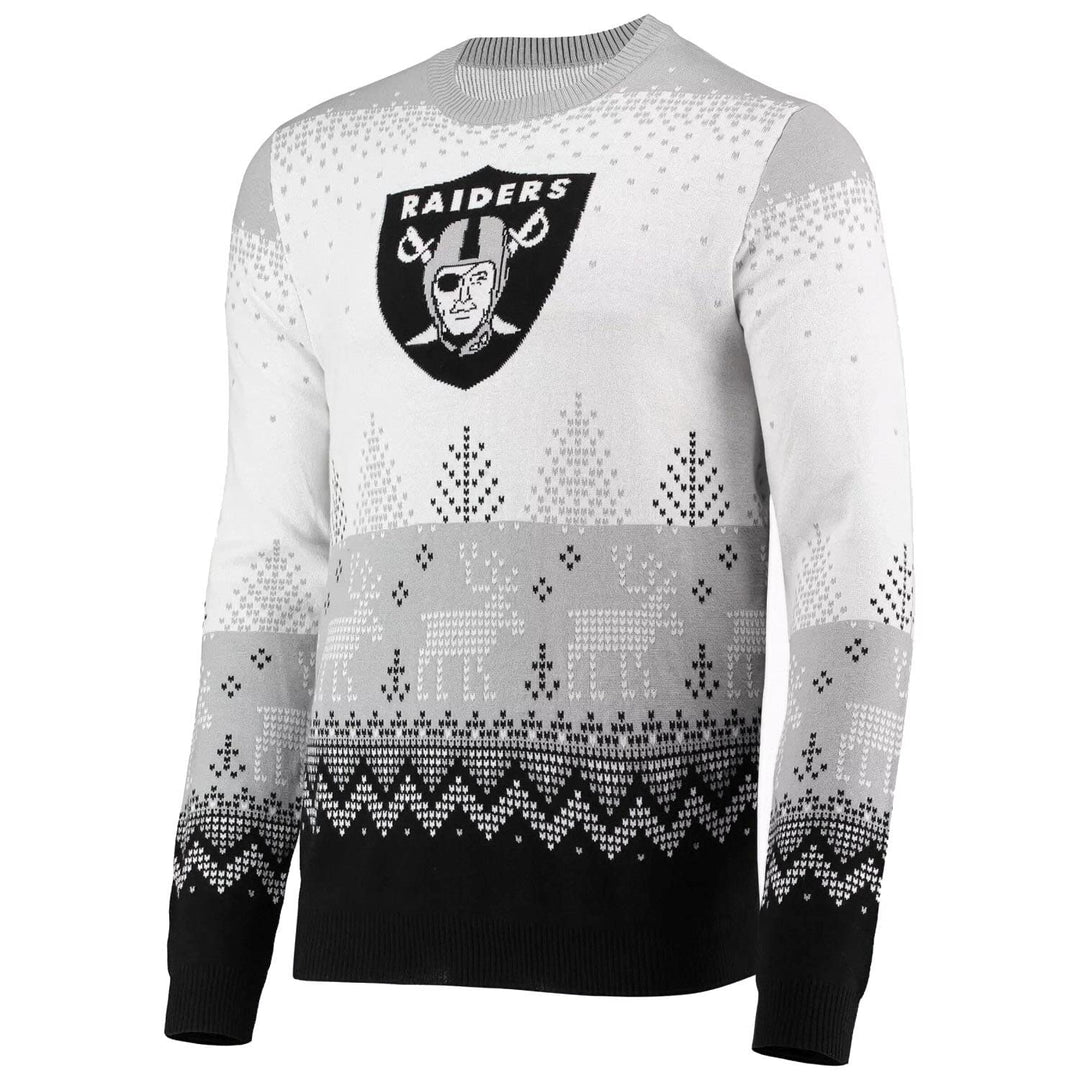 FOCO NFL Ugly Sweater Xmas Strick Pullover Las Vegas Raiders L Weiss, L Weiss
