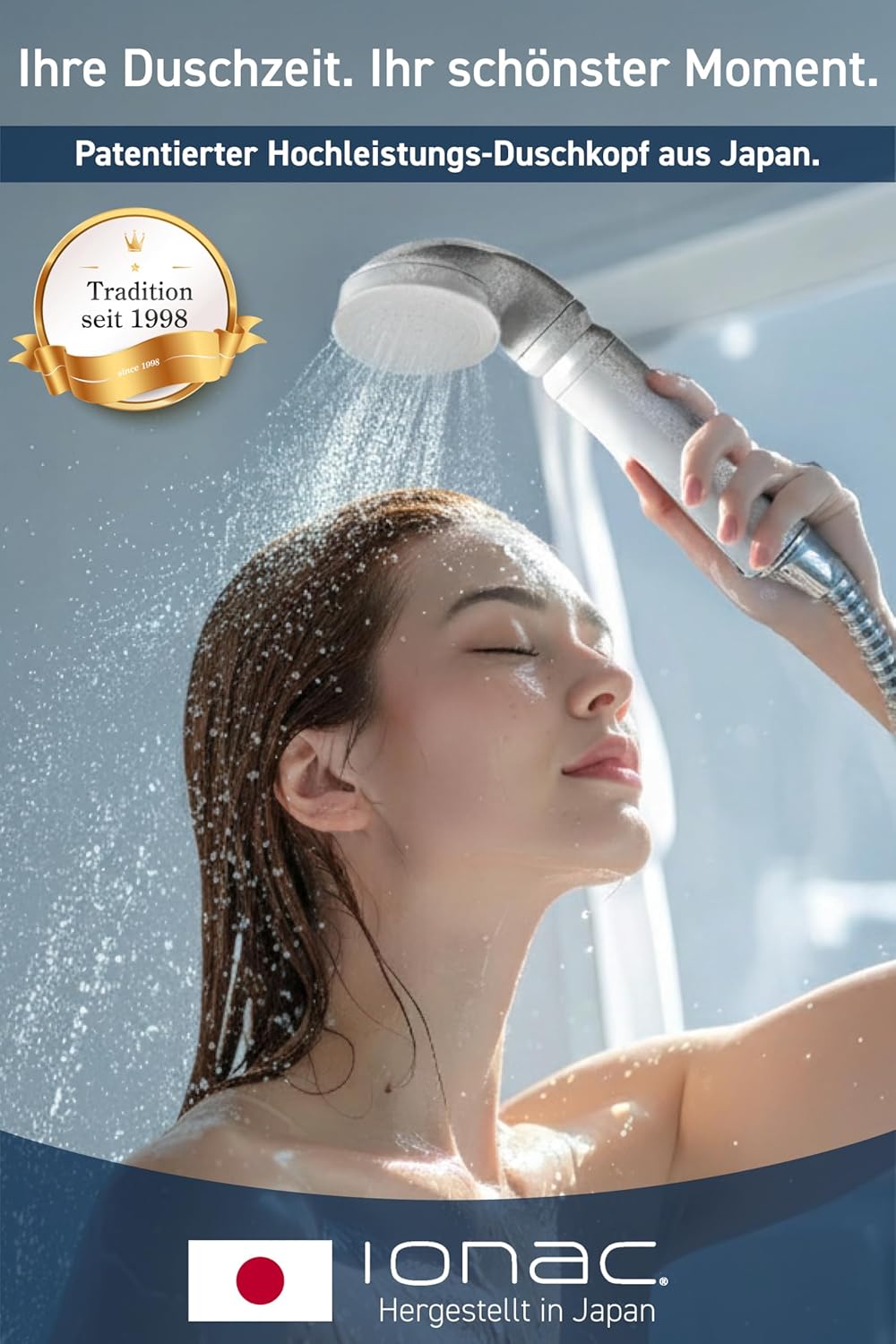 【Made in Japan & innovative Technologie】IONAC Duschkopf mit Filter, wasserenthärter Dusche, Spa zu H