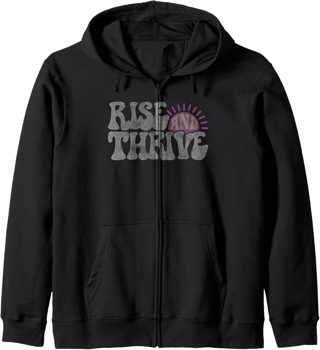 Trendy Rise and Thrive Simple Bold Text Kapuzenjacke