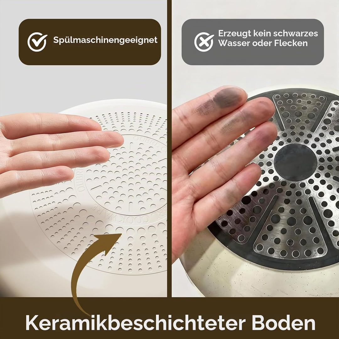 Keramik-Antihaft-Pfannen-Set, Bratpfanne, ungiftige Pfannen zum Kochen, Eierpfannen, Induktionsgeeig