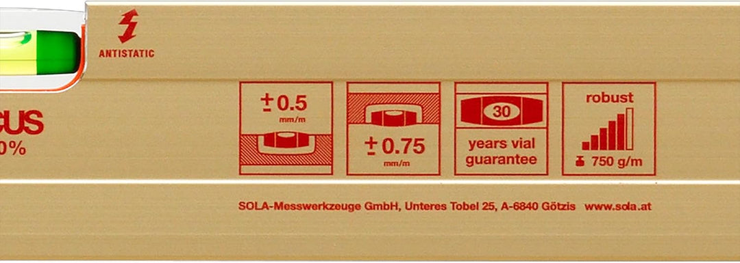 SOLA Wasserwaage AZ 40 L.40cm Aluminium 1160501 400 mm, 400 mm