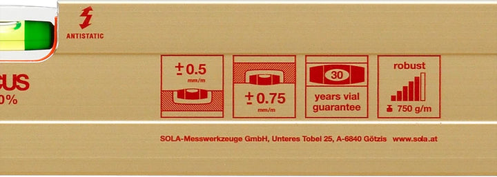 SOLA Wasserwaage AZ 40 L.40cm Aluminium 1160501 400 mm, 400 mm