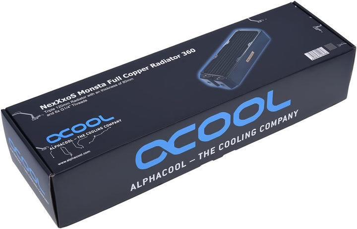 Alphacool 14182 NexXxoS Radiator - CPU Wasserkühlung, Monsta 360mm, Kupfer / Schwarz