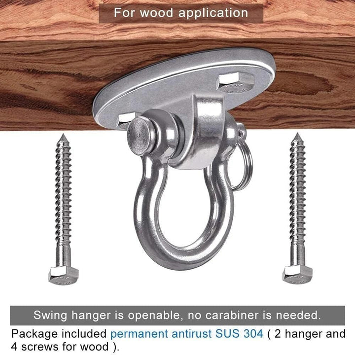 BeneLabel 2 Stück Deckenhaken Schaukel, Hängematte Haken Kapazität 900kg, Haken Befestigung Boxsack