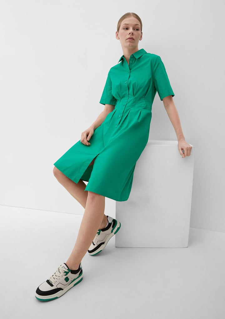 s.Oliver Kleid mit Kellerfalten 36 Grün, 36 Grün