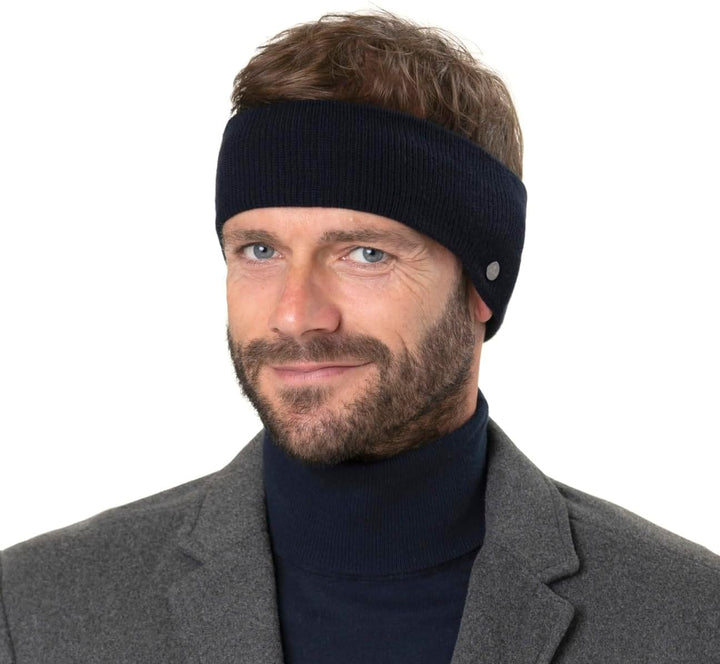 LIERYS Mono Classic Stirnband Damen/Herren (7,5 cm breit) - Made in Germany - Ohrenwärmer gefüttert