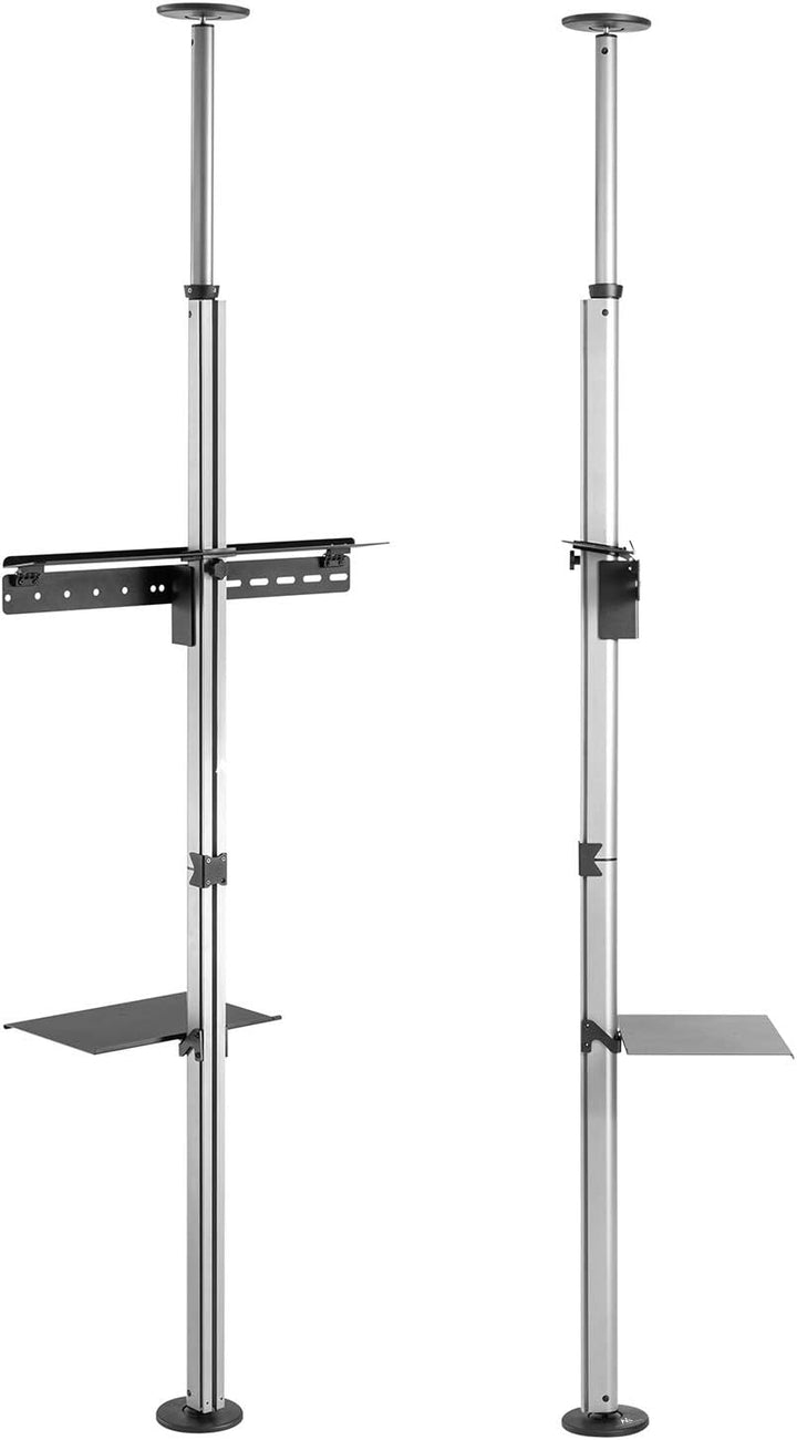 Maclean MC-791N TV Halterung mit Ablage Decken-Bodenbefestigung Teleskophalter OLED QLED LCD LED Pla