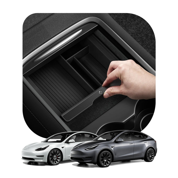 Spigen Mittelkonsole Organizer Armlehnenablage Zubehör für Tesla Model 3 2021-2023 und Model Y mit S
