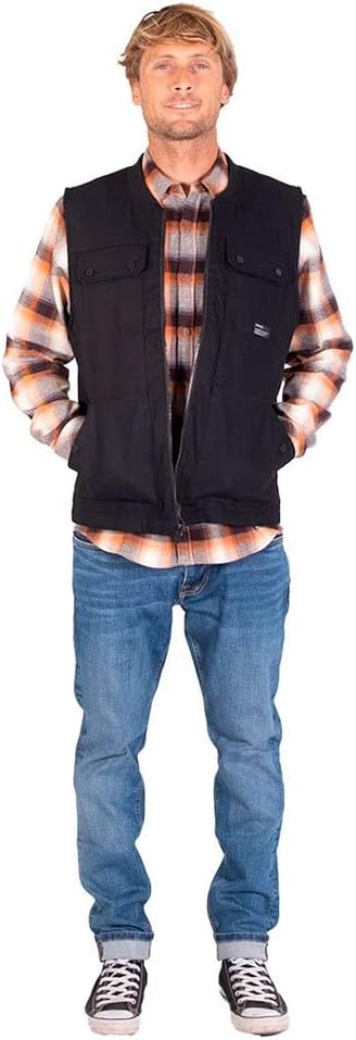 Hurley Herren M Roth Multi Pocket Worker Vest M Roth Multi Pocket Worker Vest, Newprint Or Black/Wht