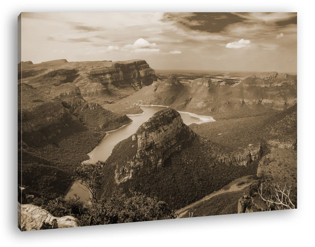 deyoli traumhafter Küstenlandschaft in Afrika Format: 80x60 Effekt: Sepia als Leinwand, Motiv fertig