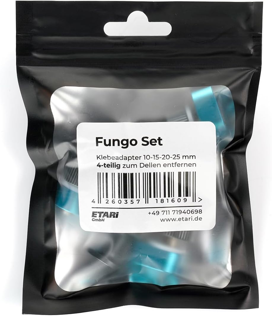 Fungo Klebeadapter 4-teilig 10-15-20-25 mm zum Dellen entfernen PDR Tools