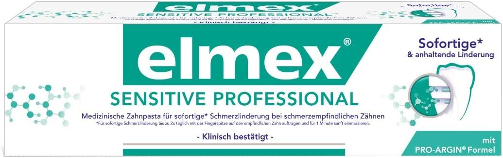 elmex Set Sensitive Professional mit Zahnpasta, Mundspülung & Zahnbürste 3 Stück (1er Pack) Set mit