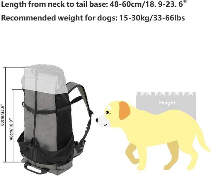 2026 Hundetransportrucksack, Transportrucksäcke für Hunde, grosse Kapazität | Klemmsichere Rucksäcke