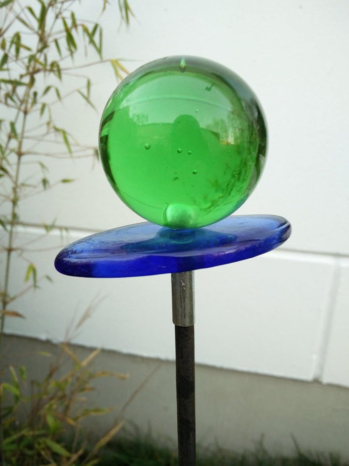 Zen Man Garten Garteninspiration Gartenstecker aus Glas 029905