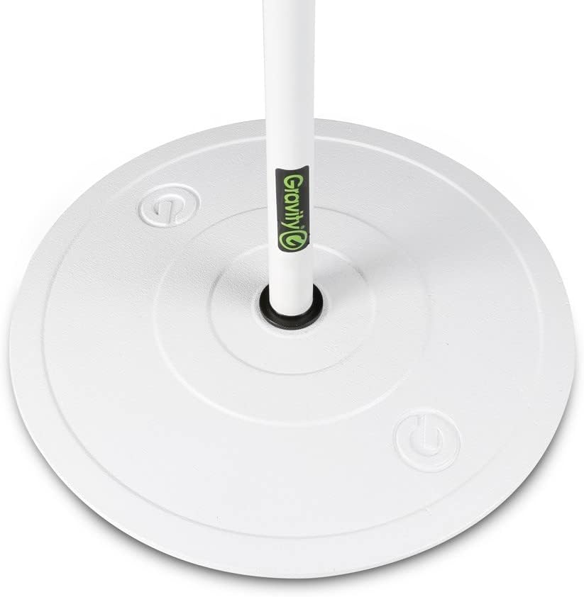 Gravity MS 23 W - Mikrofonständer, gerade, mit Tellerfuss, weiss