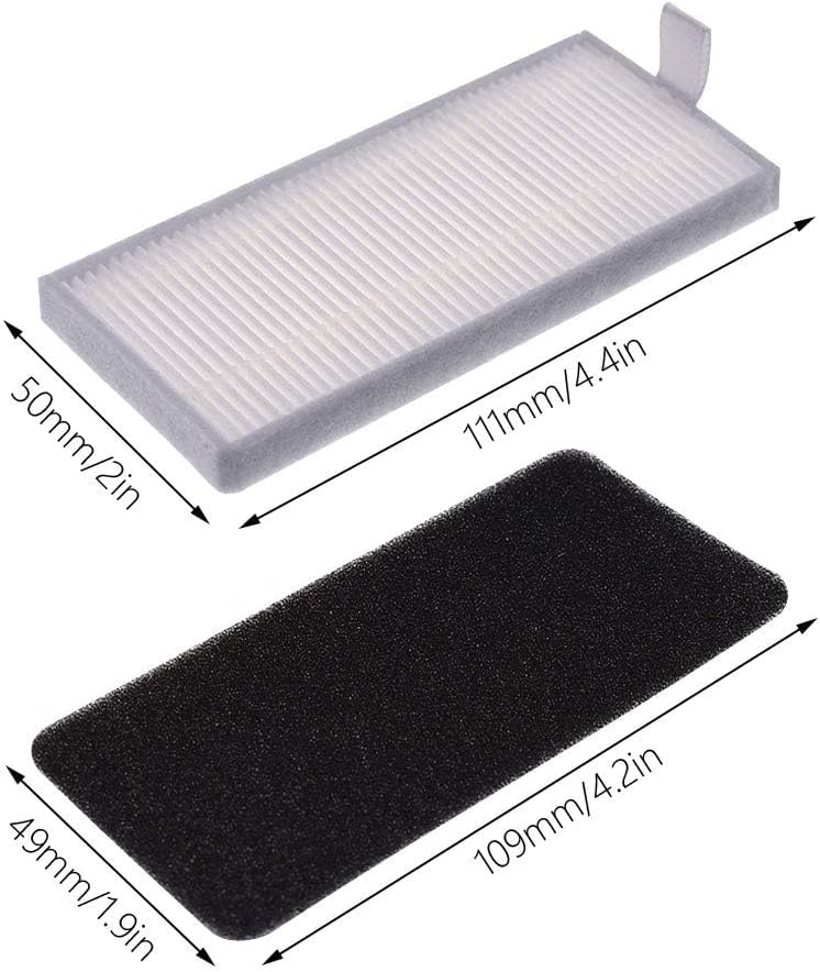 Replacement Spare Parts Kit for Ecovacs DEEBOT 600/601/605 DO3G-KTA, 1 Main Brush+4 Side Brushes+3 H