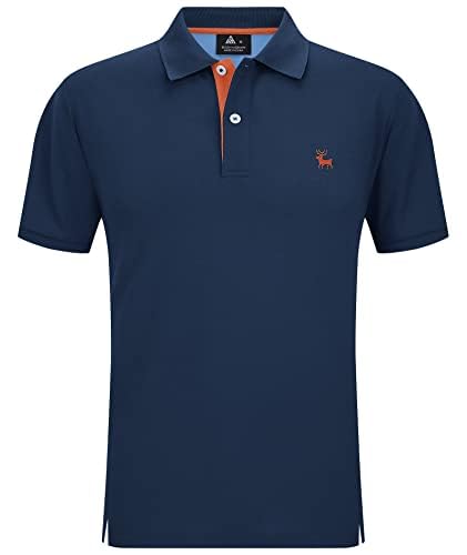 JACKETOWN Polo Shirts Herren Kurzarm Golf Poloshirt Schnelltrocknend Casual Sport Shirt Outdoor Atmu