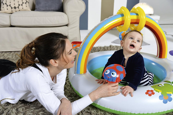 Bestway 52239 - Aufblasbares Up, in & Over Rainbow Go & Grow Activity Gym Spielcenter/ Mobile, Gröss