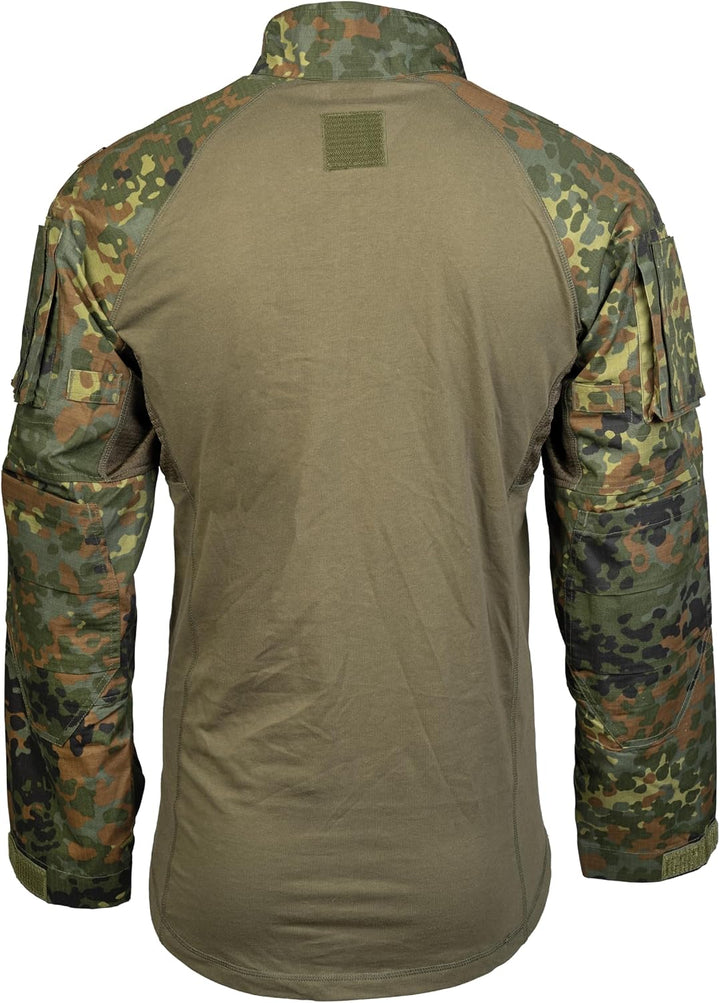 Mil-Tec Feldhemd Tactical 2.0 für Herren • Slim Fit Einsatzhemd mit Reissverschlusstaschen &amp; Klettfl