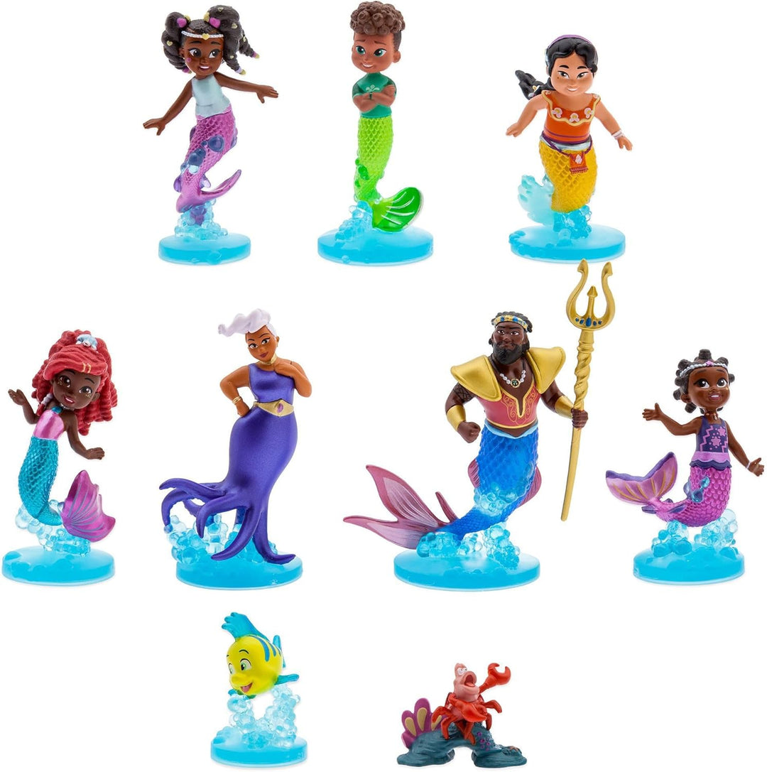 Disney Store Official - Disney Junior Arielle - Deluxe-Figurenspielset - 9 Teile - 10 cm/3,9" - Meer