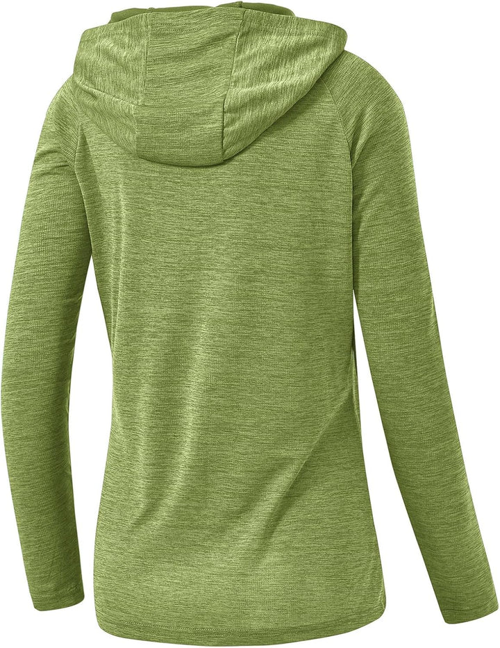 Damen Sport Shirt Langarm Laufshirt UPF 50+ UV Schutz Schnelltrocknend Pullover Sweatshirts Fitness