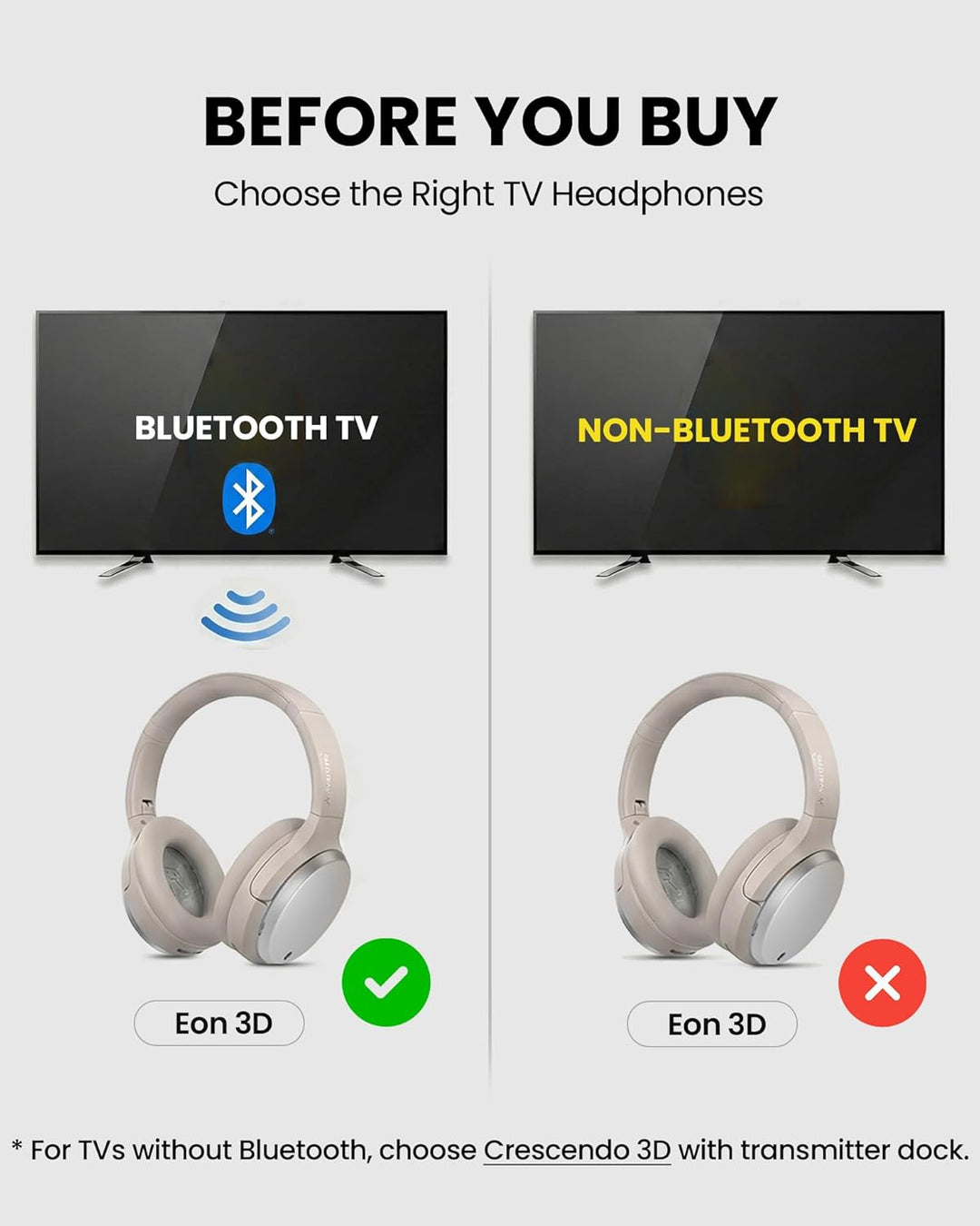 Avantree Eon 3D – 7.1 Surround Sound Bluetooth Kopfhörer mit Cinema Mode, Kabellos Over-Ear, 60 Std.
