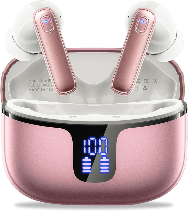 Drsaec Kopfhörer Kabellos Bluetooth 5.4, In-Ear Bluetooth Kopfhörer mit 4 ENC Mic, Kabellose Kopfhör