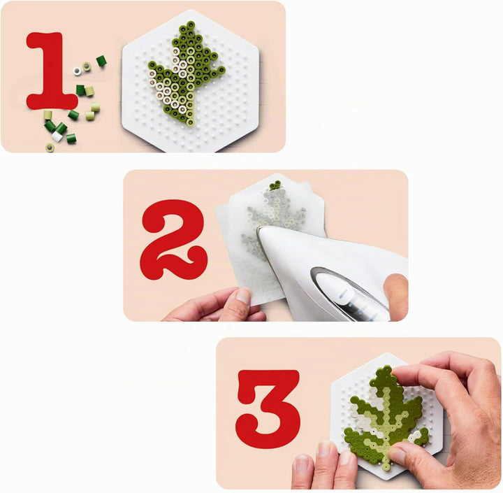 Hama Perlen 3624 Bügelperlen 3D Geburtstagszug, Hama Art mit ca. 6.000 Midi-Perlen, 3 Stiftplatten u