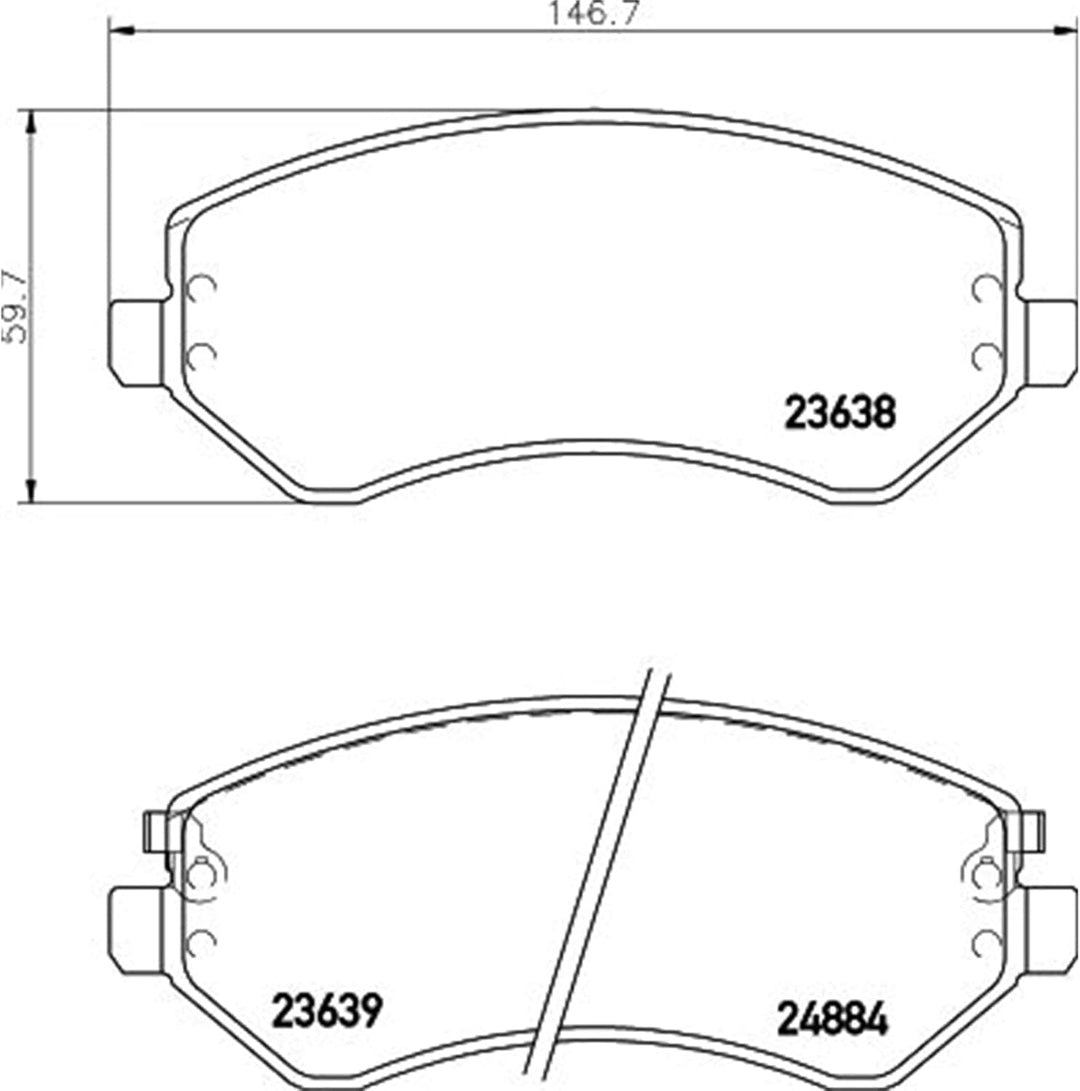 HELLA PAGID 8DB 355 010-051 Bremsbelagsatz - T1314 - Dicke/Stärke: 17.5mm - Bremssystem: Lucas - mit