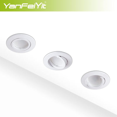 YanFeiYit 5x Premium Ultra Flach Led Einbauleuchte | 3W 230V austauschbares Keramik Modul | Dimmbar