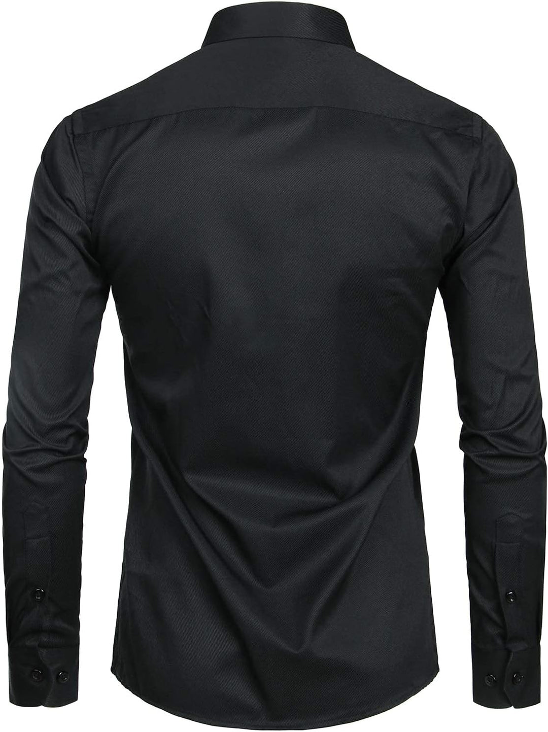PARKLEES Herren Hemd aus massivem Twill, klassische Passform, schmale Passform, langärmelig, mit Tas
