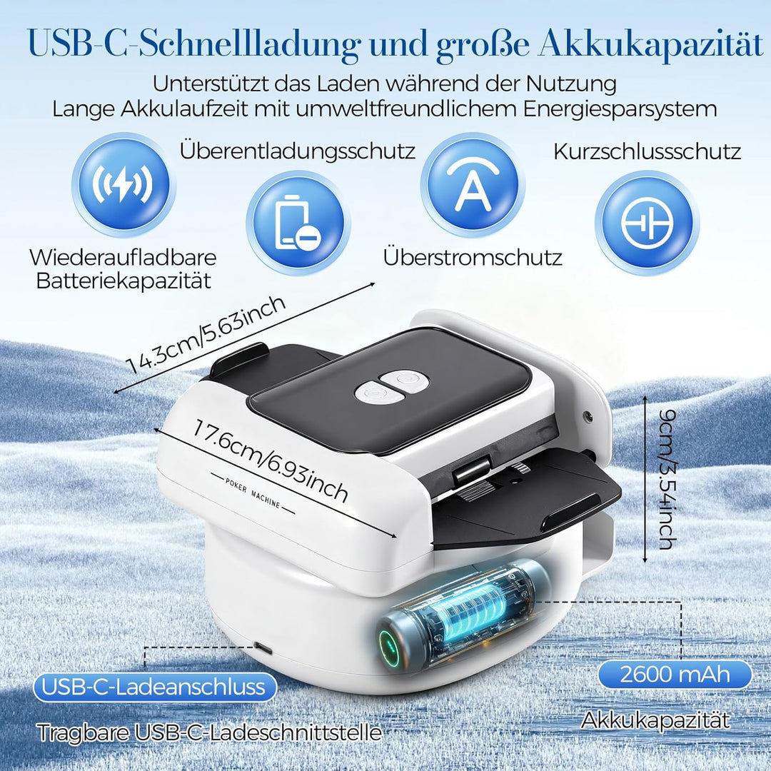 Kartenmischmaschine, Automatische Kartenmischer, Geräuscharmer und Wiederaufladbarer Kartenmischmasc