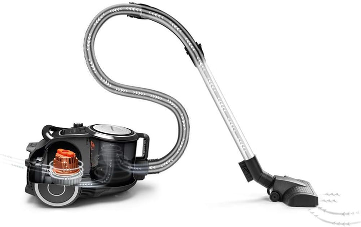 Bosch ProFamily Serie|6 7224972, Beutelloser Staubsauger, Blau Metallic, 600 W, 4 liters, 69 Dezibel