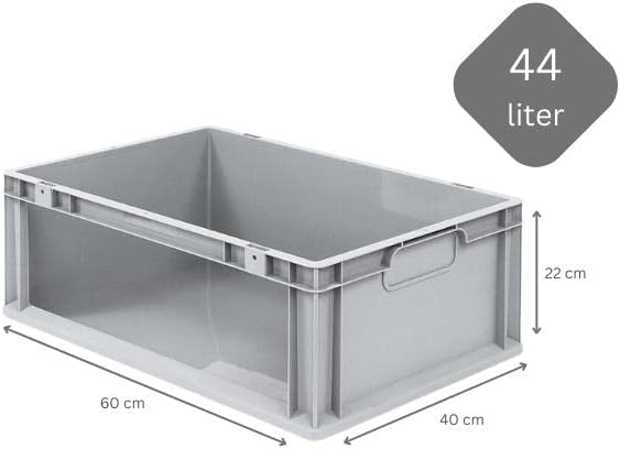 PROREGAL Eurobox NextGen Store | HxBxT 22x40x60cm | 44 Liter | Seite offen | Eurobehälter, Transport