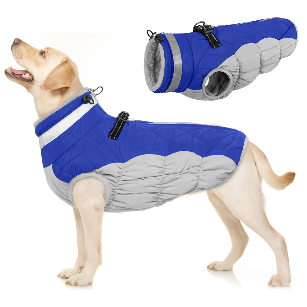 PUMYPOREITY Hundemantel Winter, Wasserdicht Hundejacken Grosse Hunde Weste Warm Winddicht Hundejacke
