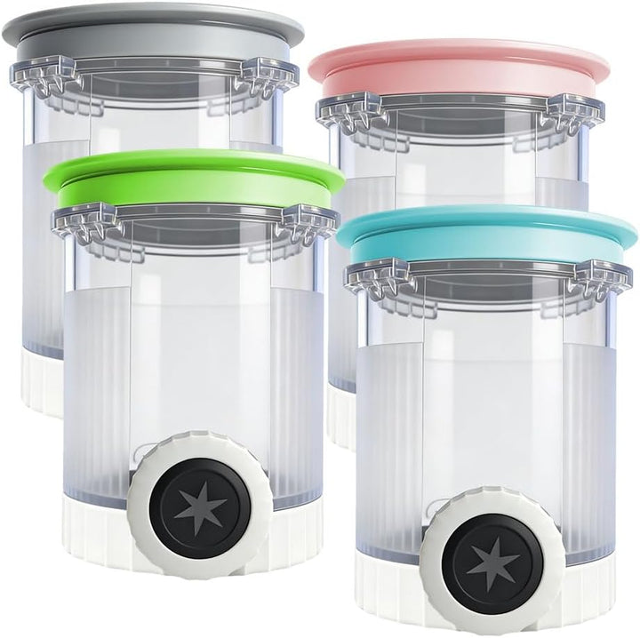 4 Stück Ninja Swirl Creami Behälter, 480 ml Eisbehälter für Ninja Creami NC701 & NC700 Serie Eismasc