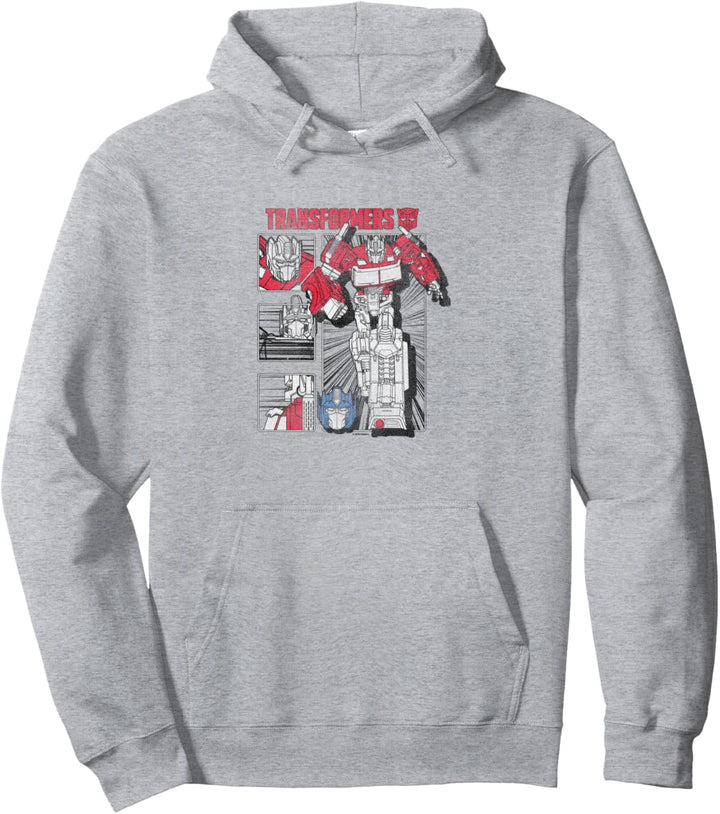 Transformers Optimus Prime Vintage Comic Book Style Panels Pullover Hoodie