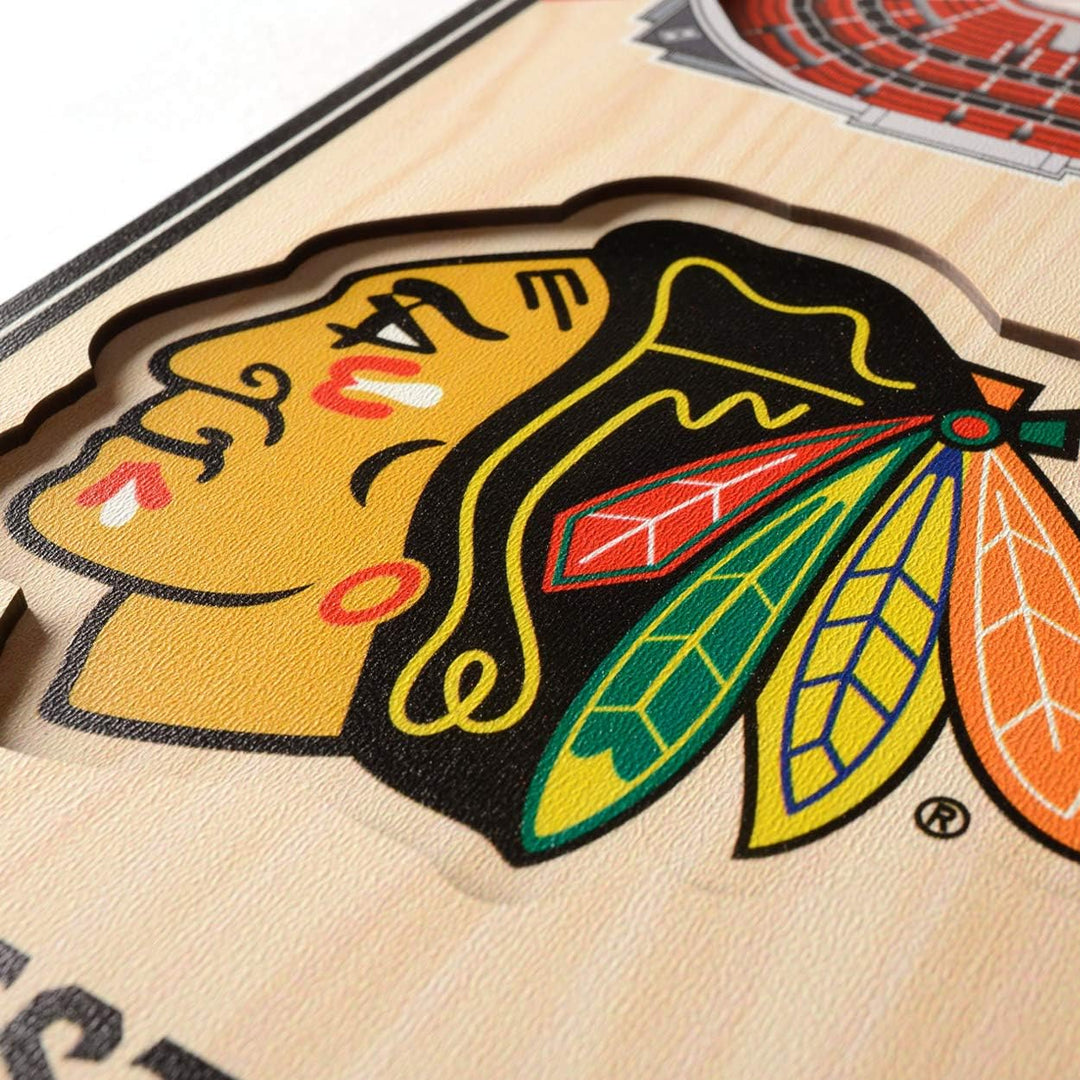 YouTheFan NHL 3D Stadion Banner 6 x 19 Zoll Chicago Blackhawks, Chicago Blackhawks